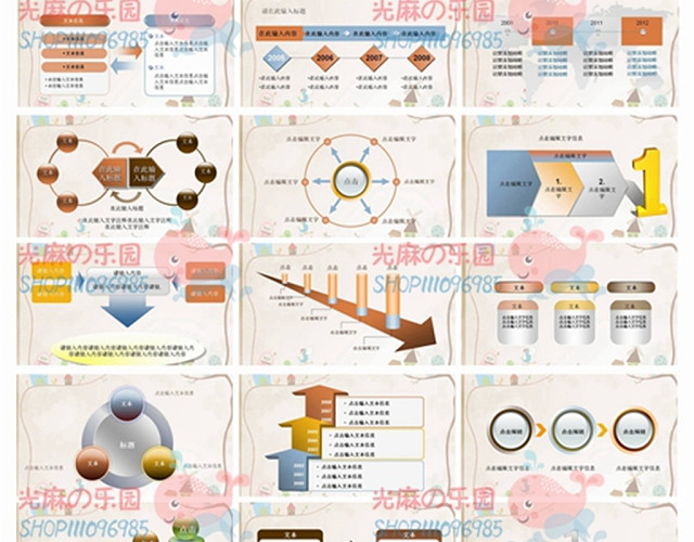 卡通幼儿课件PPT模板