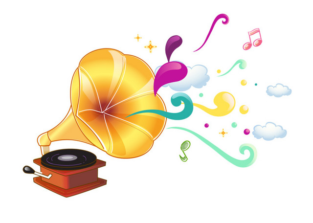 复古留声机音乐素材