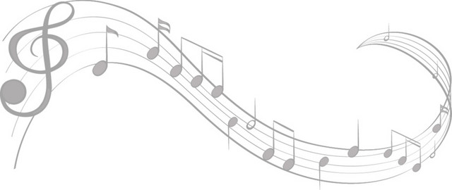 音符五线谱灰色矢量素材