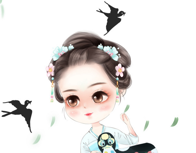 中国风风筝少女