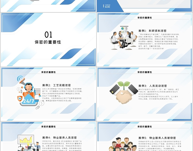 简约大气企业保密制度培训课件PPT模板