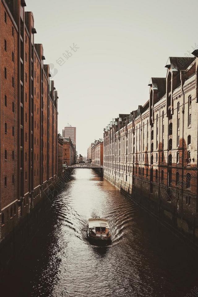 旅行度假建筑景点意大利威尼斯水城船河道背景图片