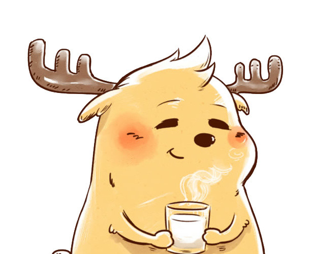 捧水杯的鹿