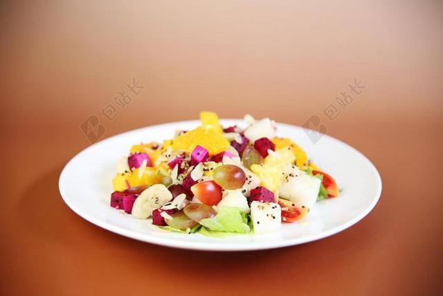 食物美食水果沙拉香蕉火龙果宣传图片