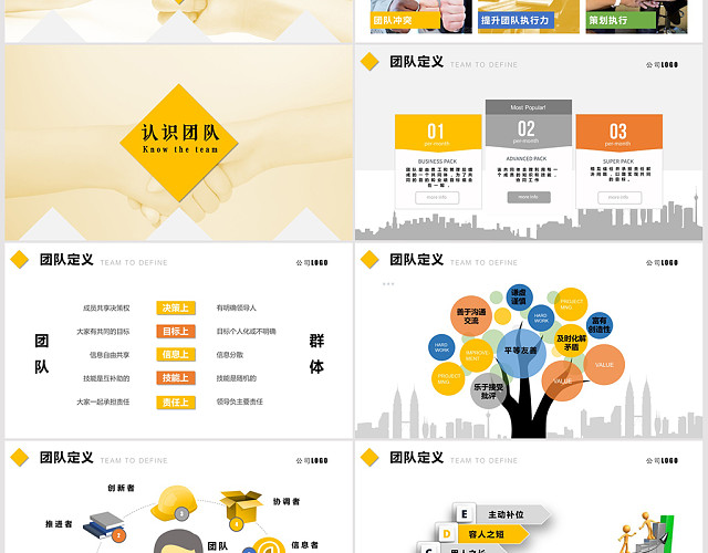 公司团队建设管理培训PPT模板