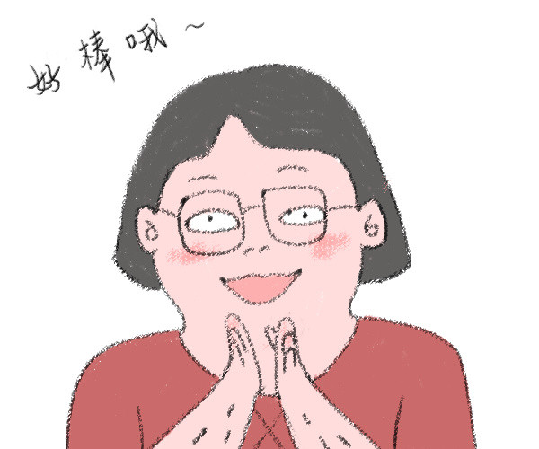 卡通人物庆祝手势鼓掌