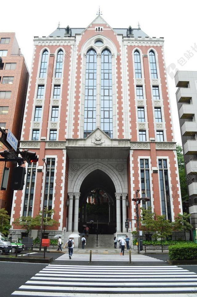 城市建筑外观日本大学大门高楼背景图片