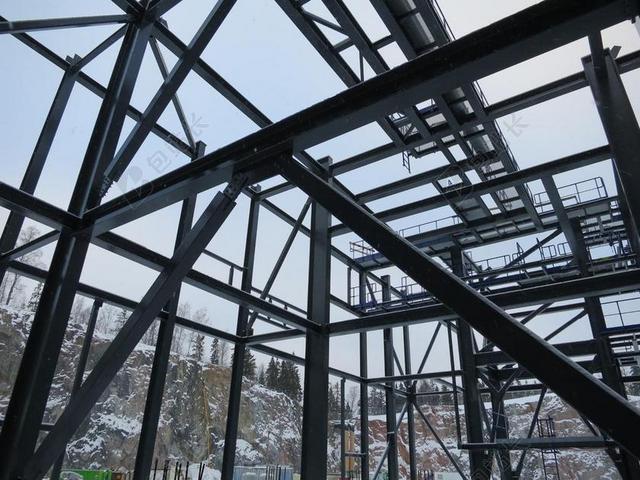 建筑工业结构工程技术金属钢架支架背景图片