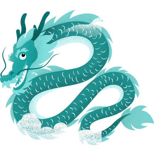 手绘龙素材元素
