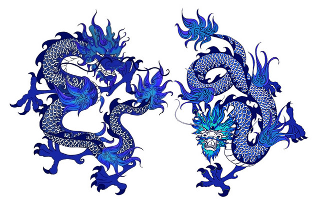 龙麒麟中国风元素