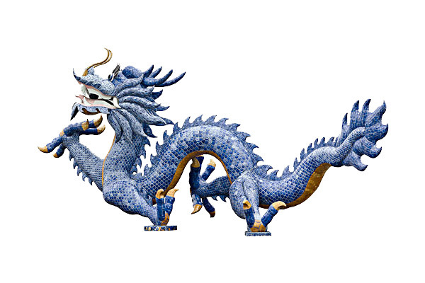 中国龙龙抬头素材