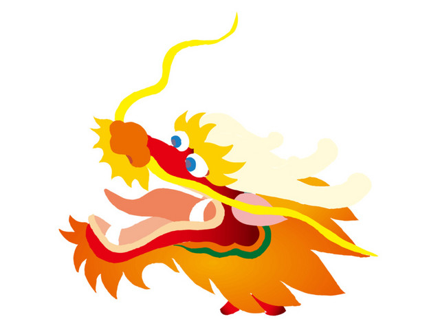 卡通龙头矢量元素