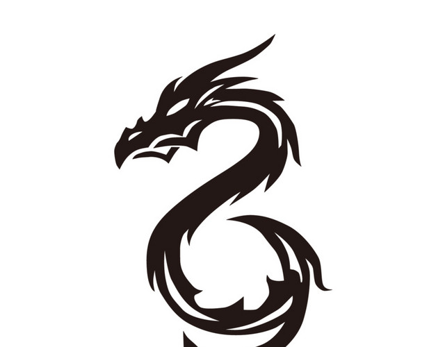 矢量龙剪纸素材PNG