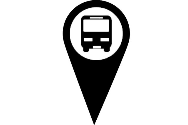 矢量公交车大巴站台