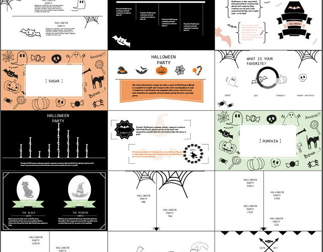 简约万圣节PPT模板