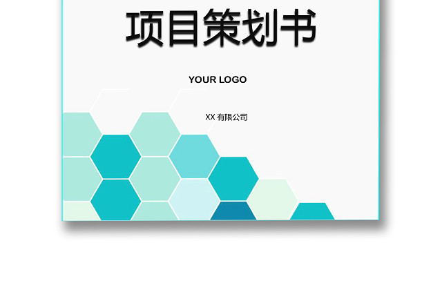 互联网创业项目策划书简约蓝WORD模板