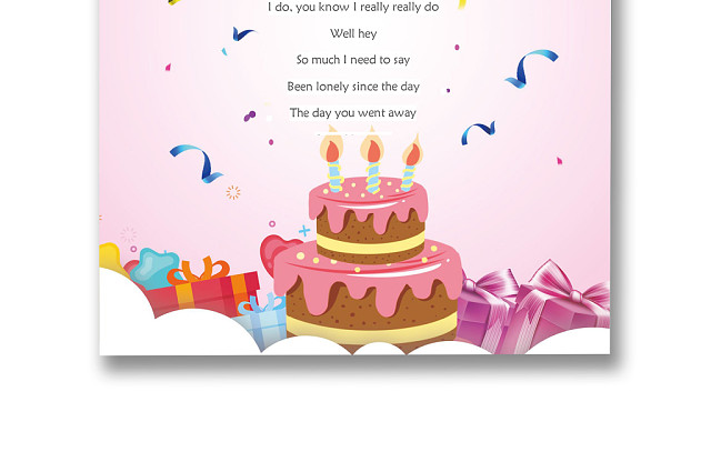 彩色简约儿童生日宴生日快乐信纸WORD模板