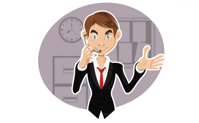 矢量卡通扁平客服人物元素