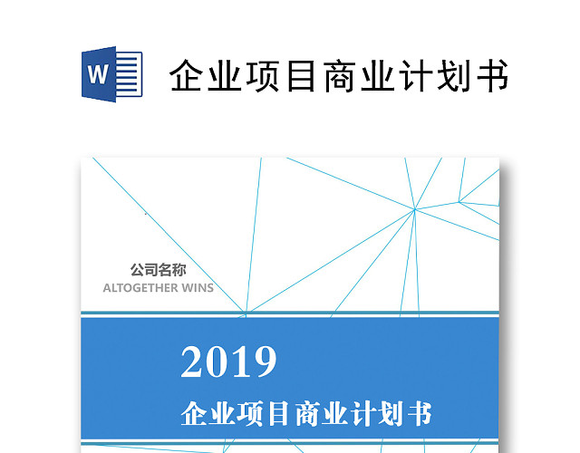 企业项目商业计划书WORD文档