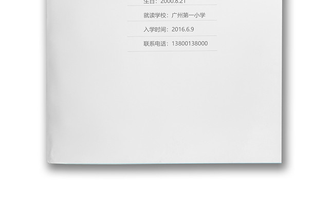 绿色草坪小学生小升初简历WORD模板