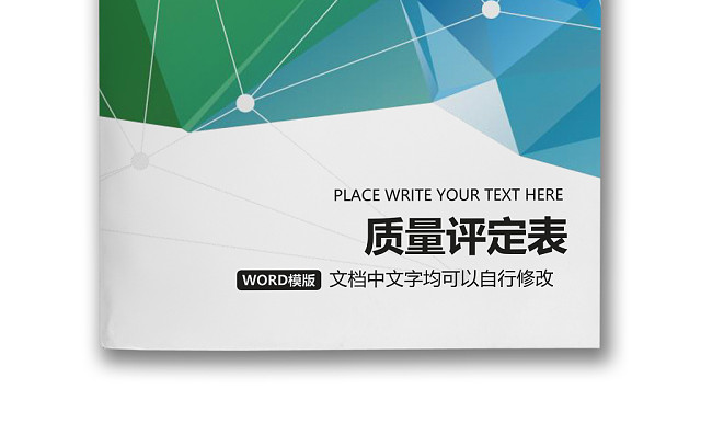 彩色简约正式公司工厂质量评定标准质量检查WORD模板