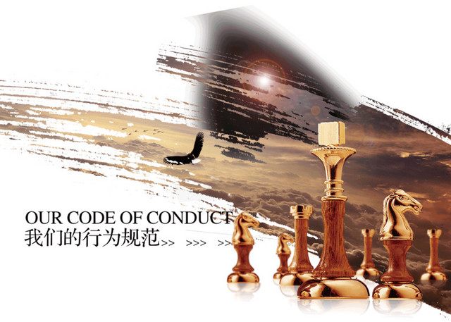 企业文化行为规范西洋棋素材