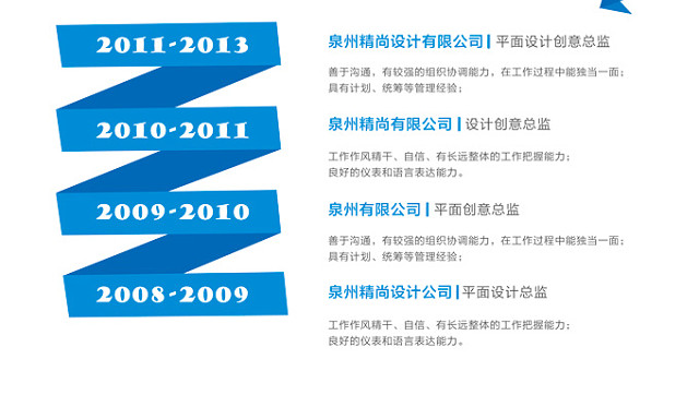职业技能个人简历PSD素材