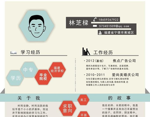 个人简历图片
