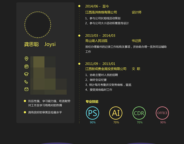 创意个人简历