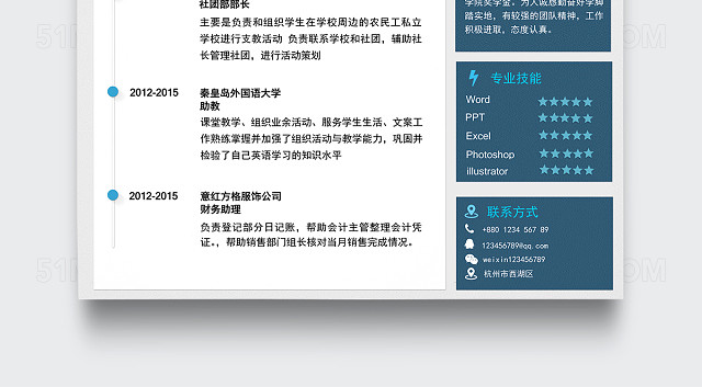 创意商务风网页设计师UI设计师个人简历模板