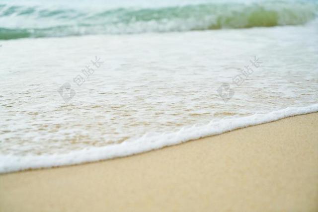 度假休闲自然海边沙滩海浪热带风情背景图片