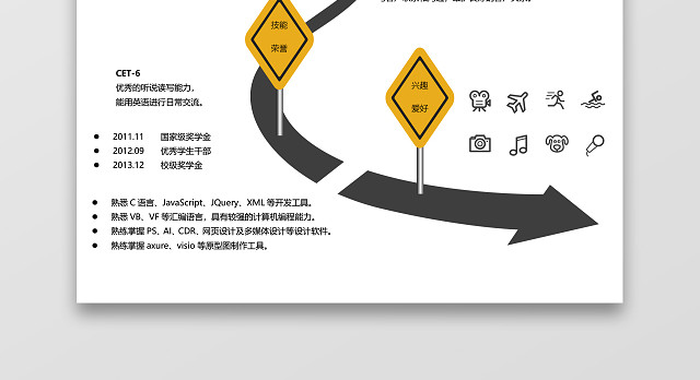 个性创意产品经理求职简历WORD简历模板