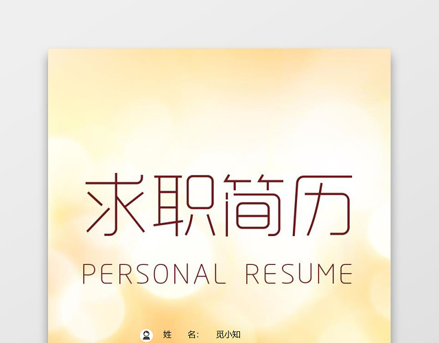 IOS风格简历含封面求职信