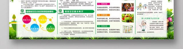 健康宣传栏公益食品安全健康知识宣传栏展板设计