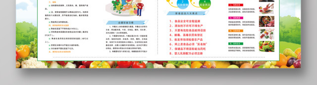 关注食品安全共享健康幸福展板设计