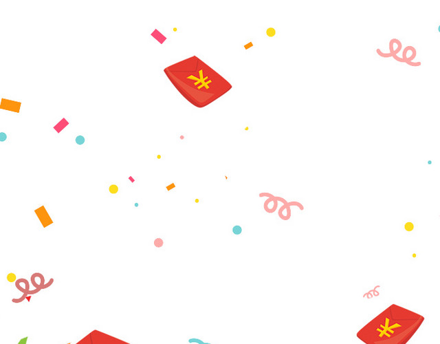 红包促销标签彩带素材