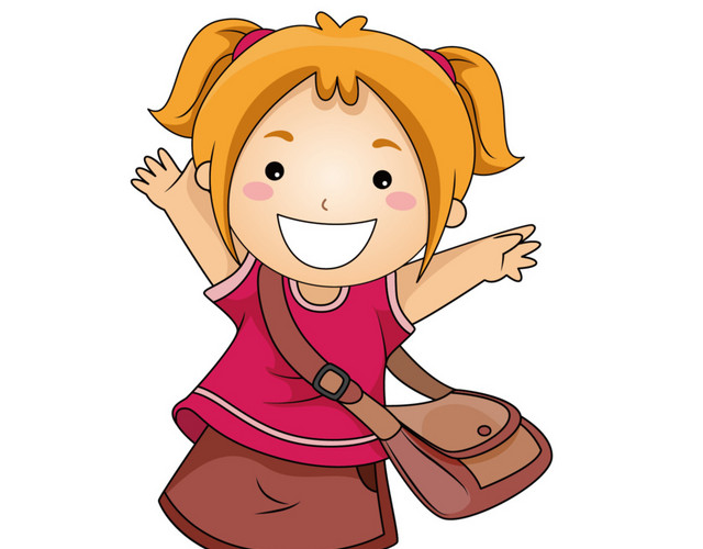 卡通小女生素材