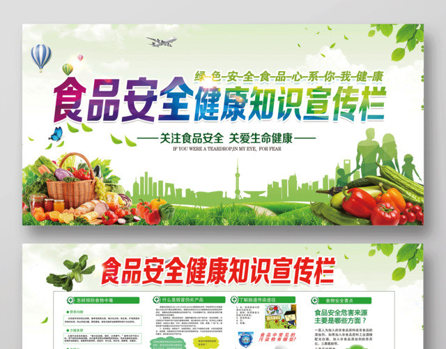 关注食品安全健康知识宣传栏
