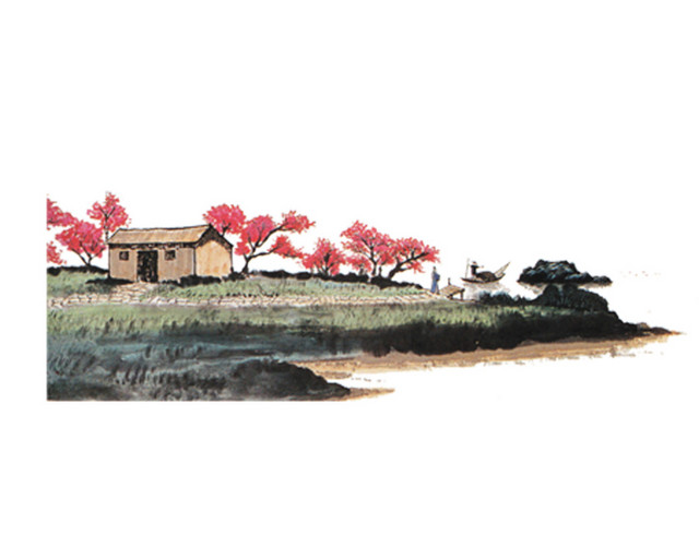 彩墨民居风景