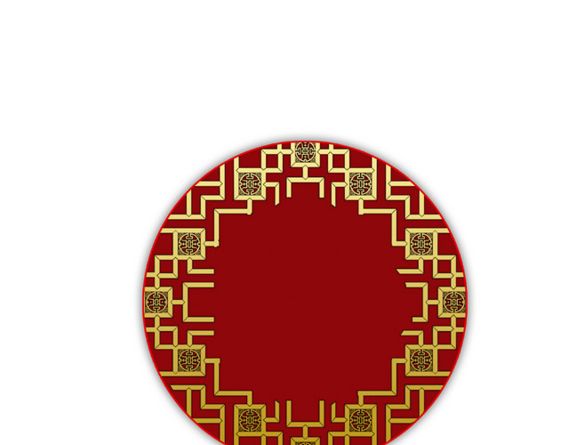 红底纹理古风边框