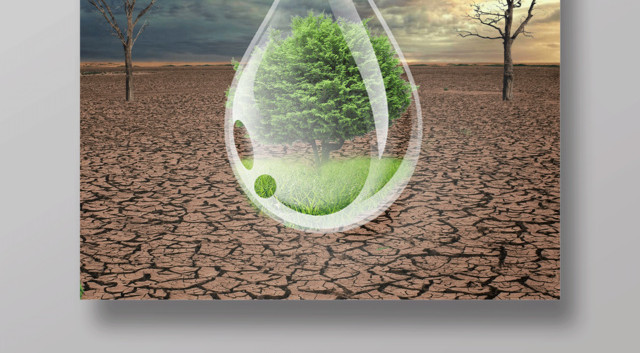 保护水资源节约用水保护生态平衡绿色公益海报