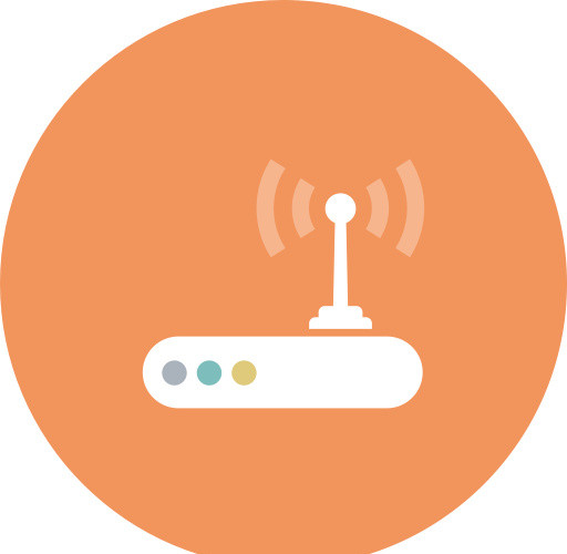 无线WIFI路由器符号图标矢量素材