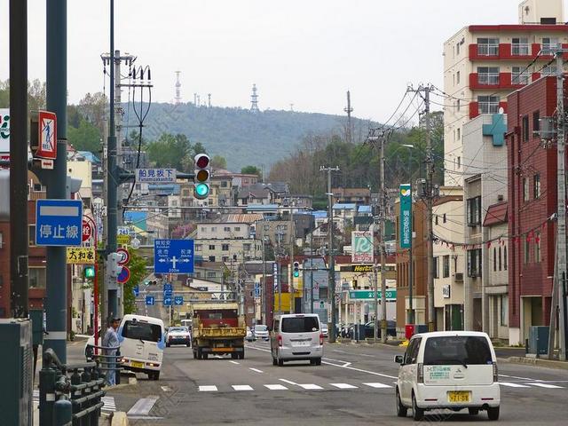 日本 小樽 路 建筑物 房子 汽车 城市 运动 交界处