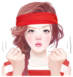 加油小女孩设计素材