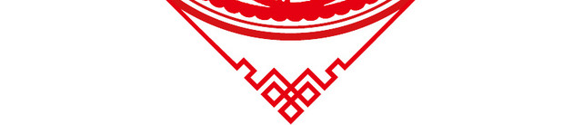 红色春节喜庆春字窗花剪纸免抠素材