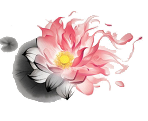 彩墨荷花