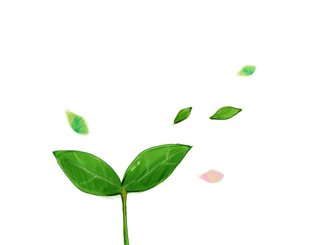 飘散的树苗免抠素材