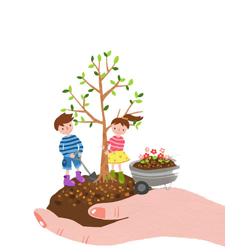 植树造林免抠素材