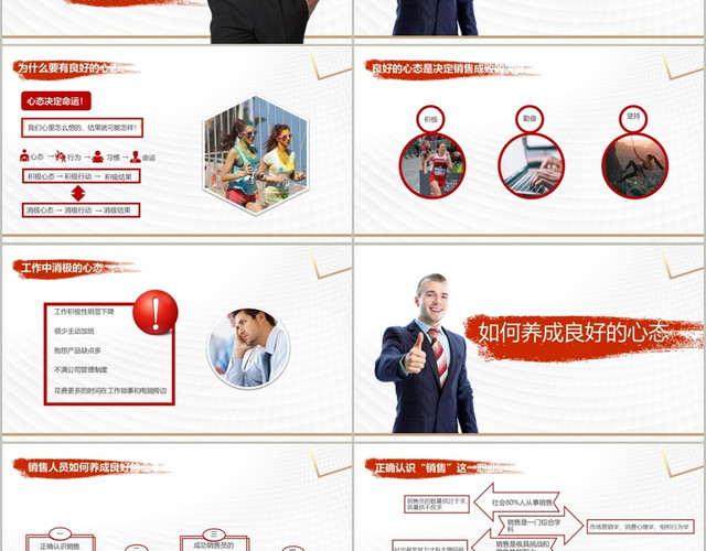 泼墨简约商务风心态决定一切销售心态培训PPT课件