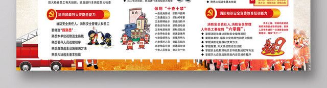 公安消防安全宣传简约展板